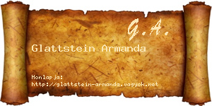 Glattstein Armanda névjegykártya
